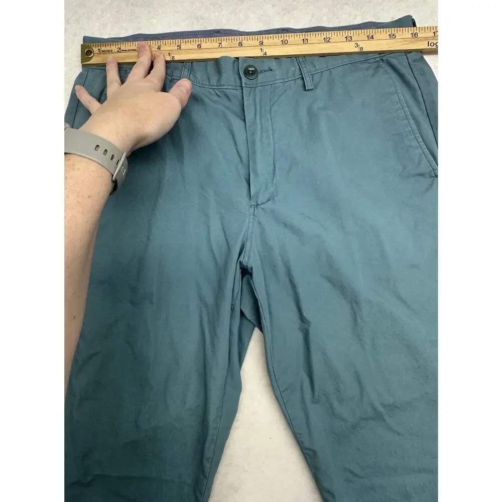 J. Crew Mens Pants Size 32 30 Urban Slim Chino Teal Cotton 100% Preppy Academia